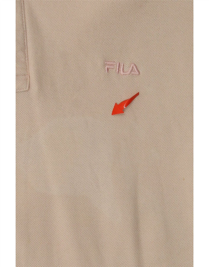 FILA Polo Homme Coton Beige Moyen