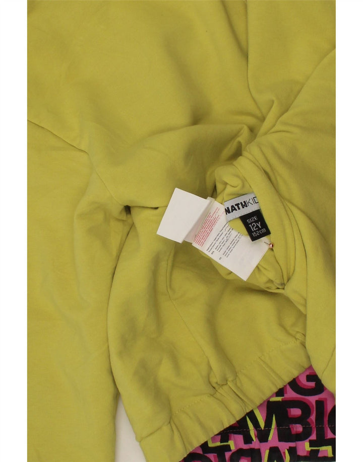 VINTAGE Veste réversible à capuche graphique pour filles 11-12 ans Coton rose