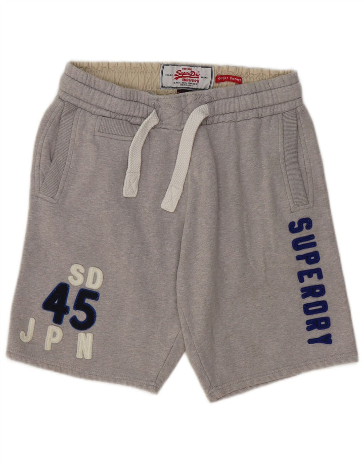 Superdry Short Graphic Sport Homme Gris Moyen Coton