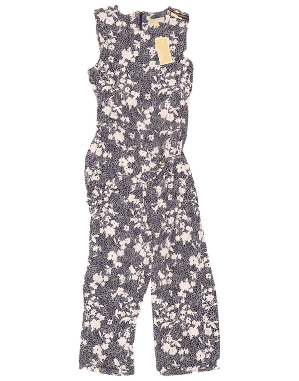 Michael Kors Combinaison sans manches pour femme UK 12 Bleu marine moyen floral
