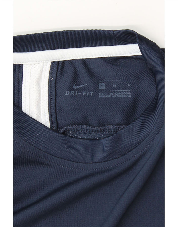 Nike Homme Dri Fit T-Shirt Haut Bleu Marine Moyen