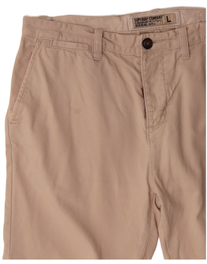 Superdry Short Chino Homme Large W34 Coton Beige