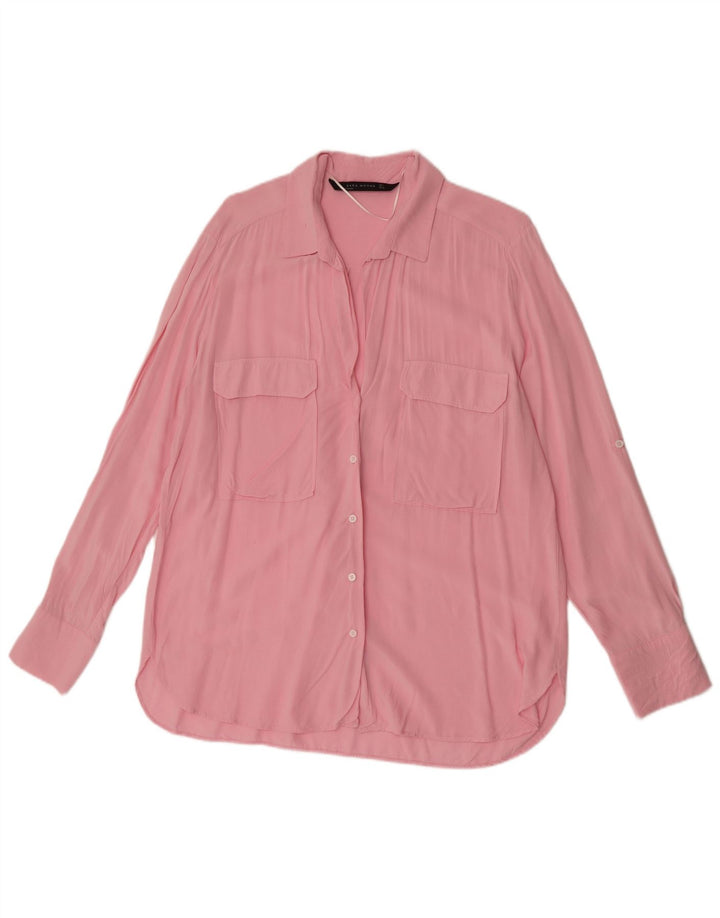 Zara Chemise Femme UK 16 Large Rose