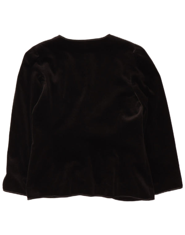 Your Sixth Sense Veste blazer ouverte en velours pour femme EU 42 Large Noir