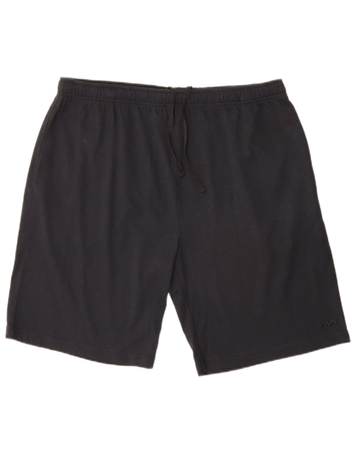 Fila Short de sport homme 2XL bleu marine coton