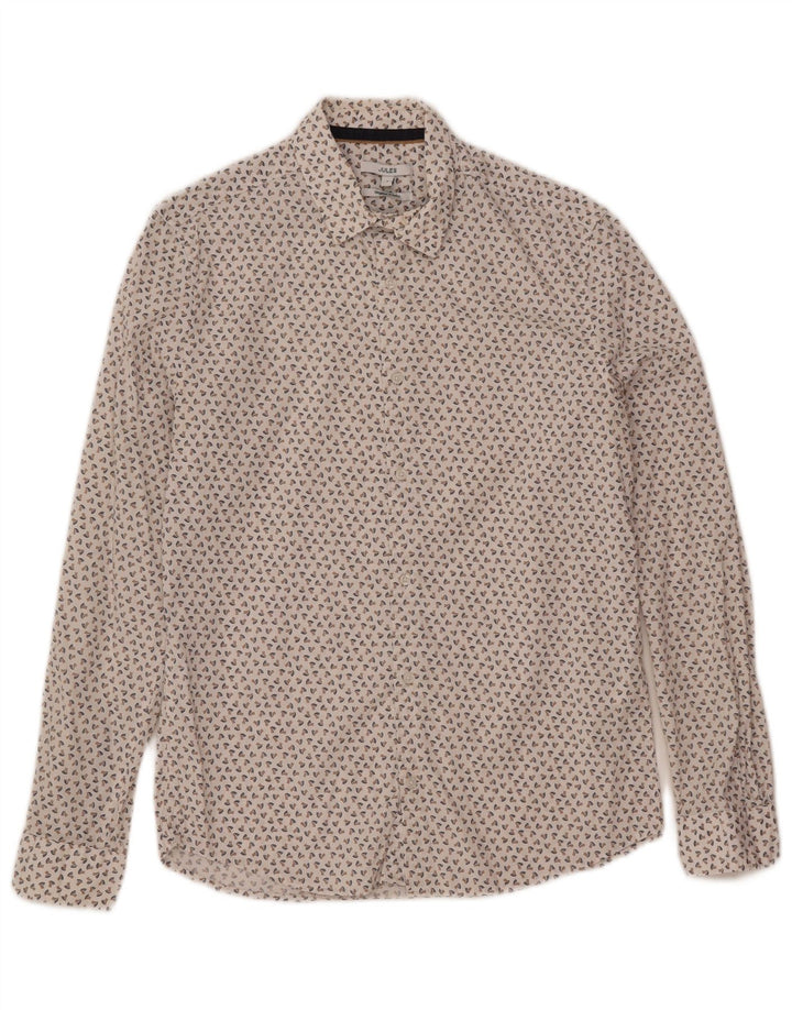 Jules Chemise Regular Fit à Motif Abstrait Homme Petit Coton Blanc