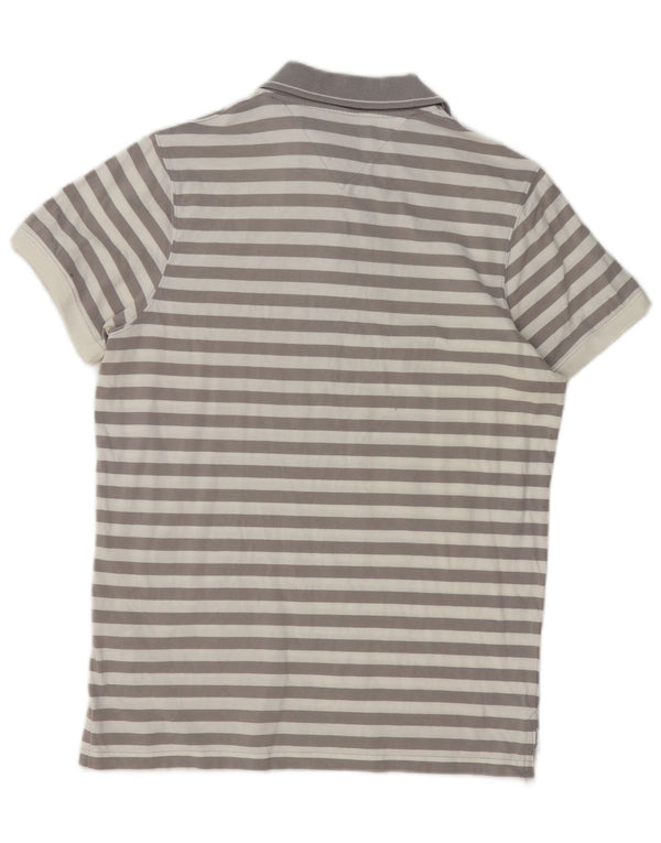 Tommy Hilfiger Polo Slim Fit Homme Petit Coton Rayé Gris