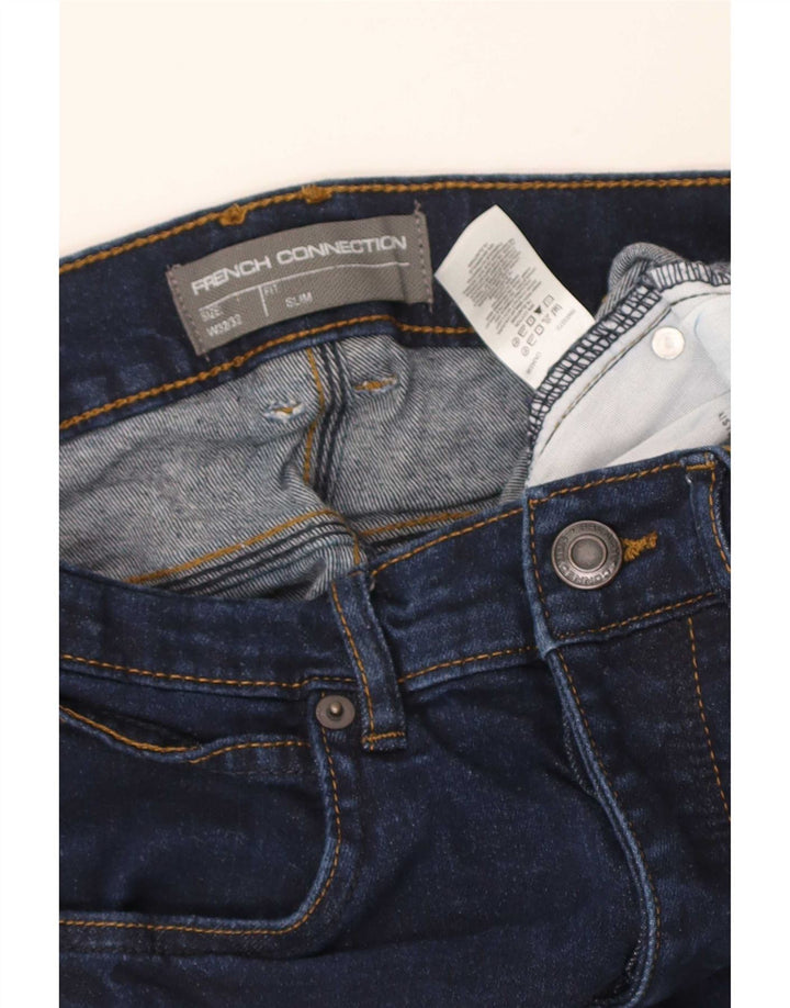 French Connection Jean Slim Homme W32 L24 Bleu Marine Coton