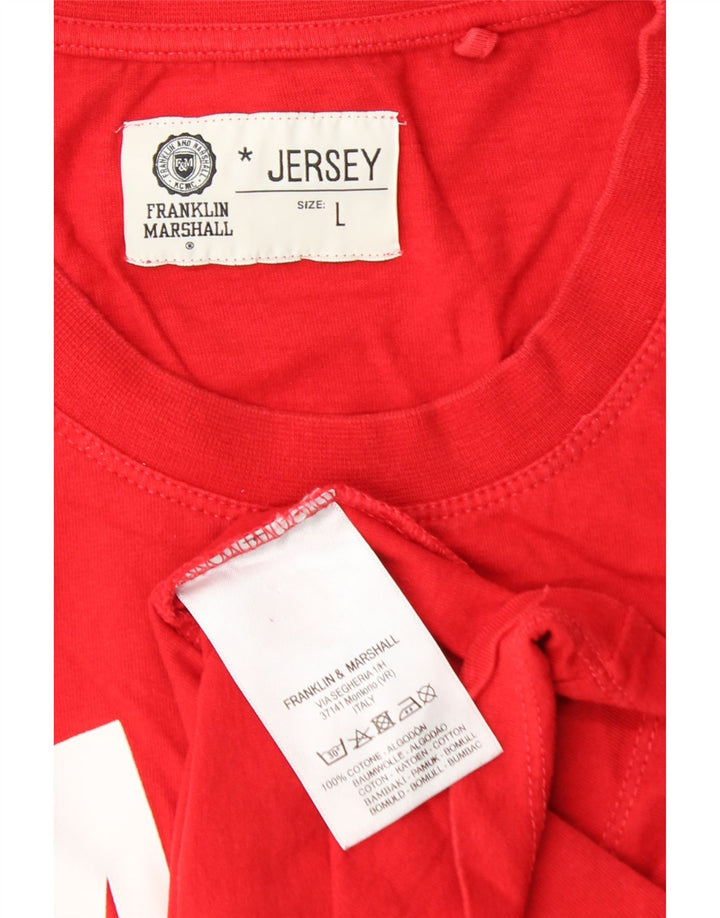 Franklin & Marshall T-Shirt Graphique Homme Grand Rouge Coton