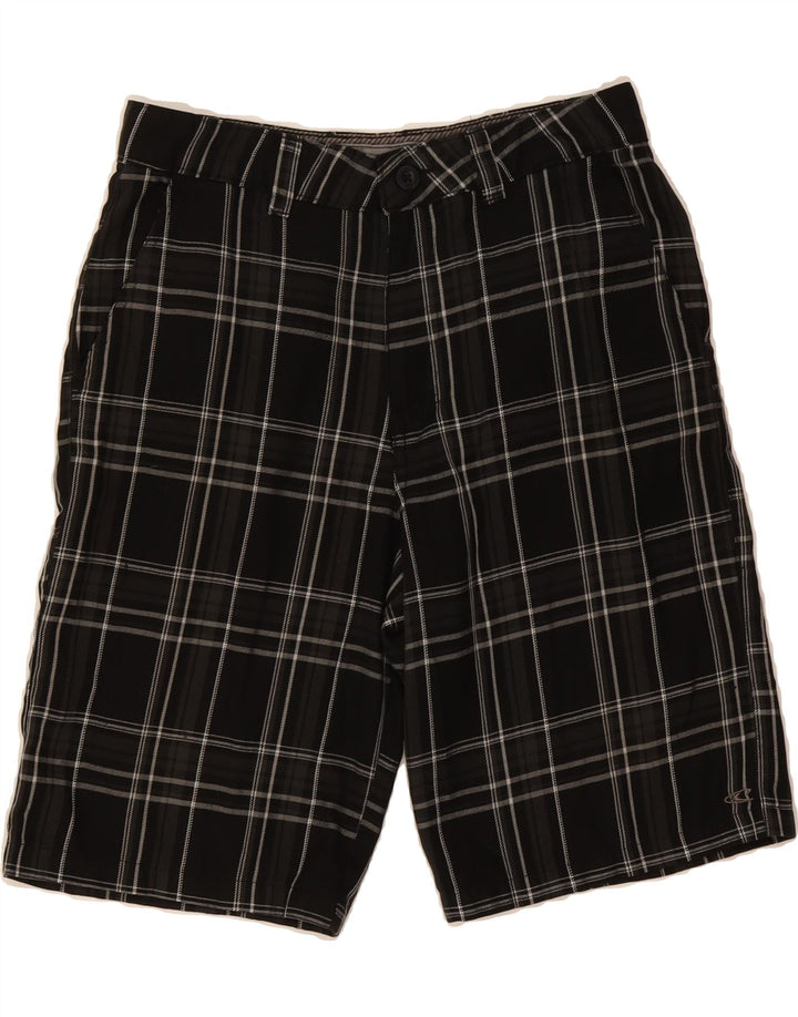 O'NEILL Mens Chino Shorts W30 Medium  Black Check Cotton Vintage O'Neill and Second-Hand O'Neill from Messina Hembry 