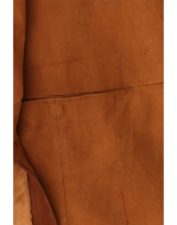 manteau en cuir surdimensionné femme vintage UK 20 2XL Cuir marron