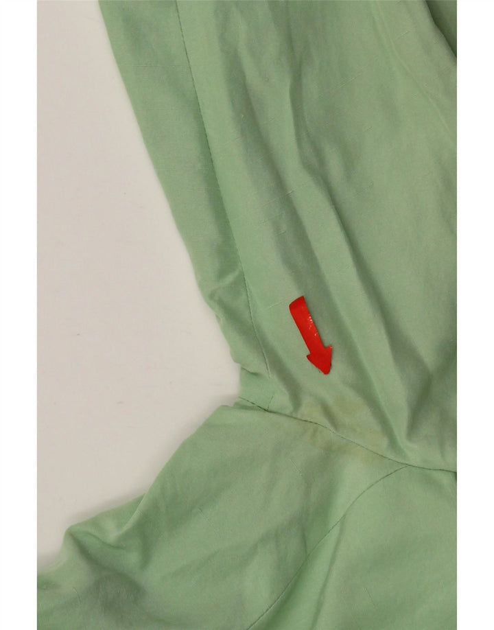 Max Mara Veste Blazer 1 Bouton Femme UK 14 Soie Vert Moyen