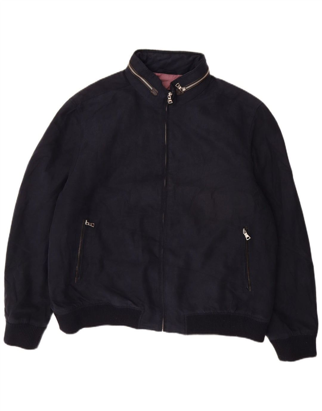 Veste Bomber Homme Vintage UK 44 2XL Bleu Marine