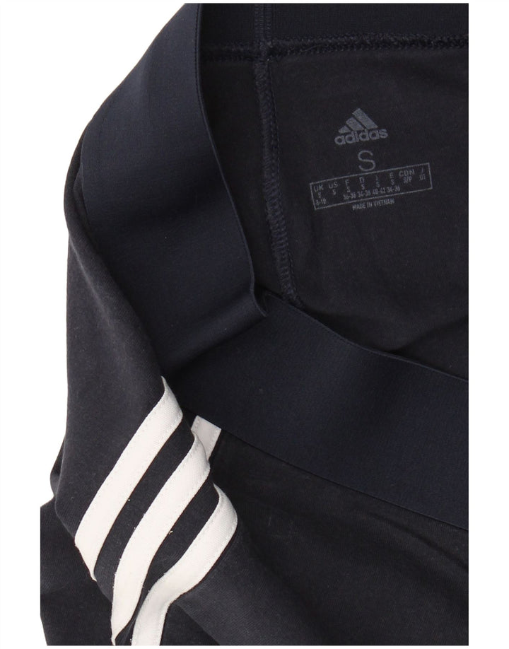ADIDAS Leggings Femme UK 8/10 Petit Bleu Marine