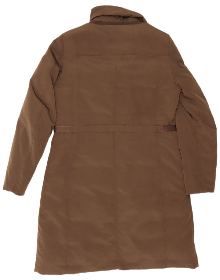 Geox Manteau matelassé surdimensionné pour femme UK 10 Small Marron Polyester