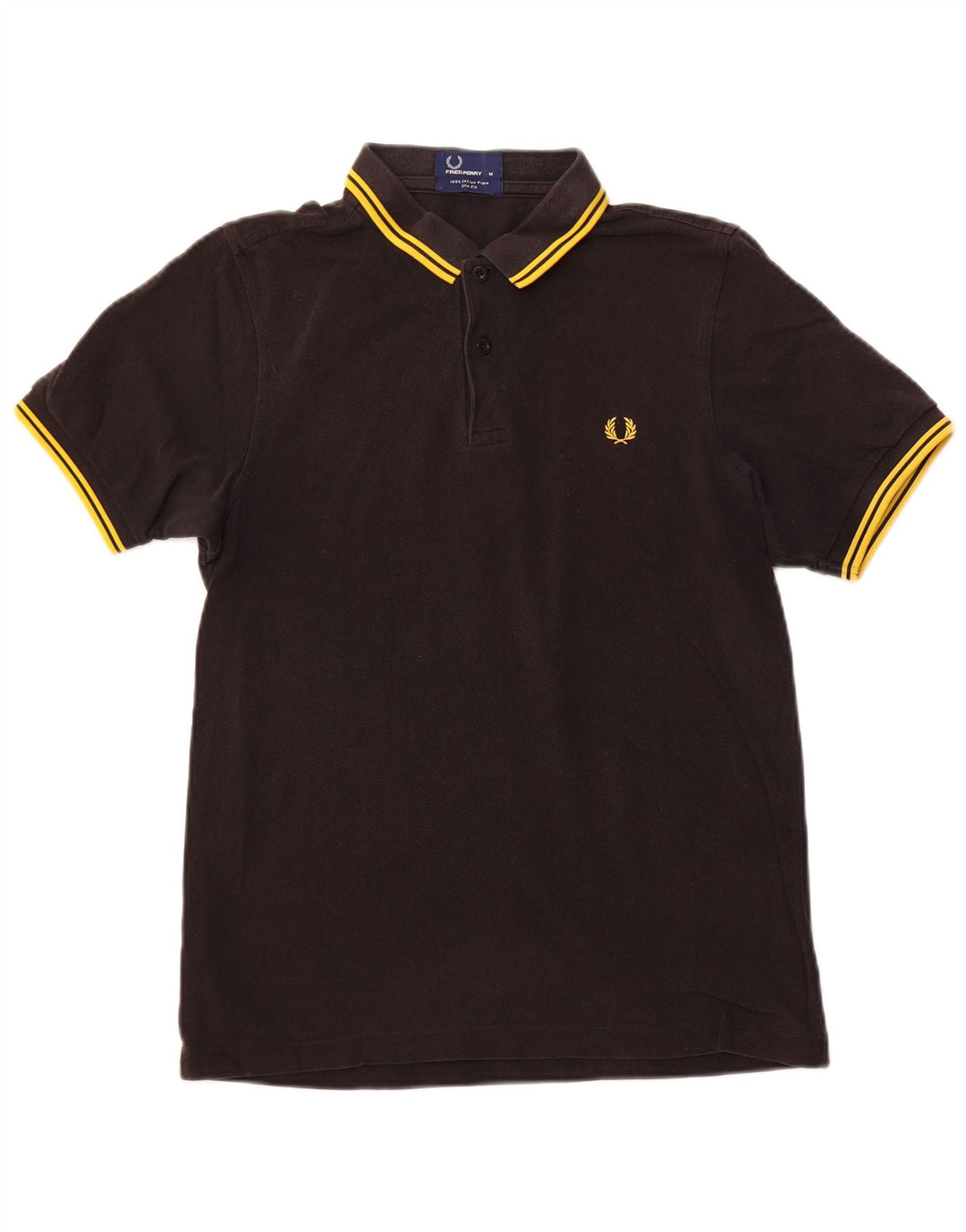 FRED PERRY Polo Slim Fit Homme Noir Moyen Coton