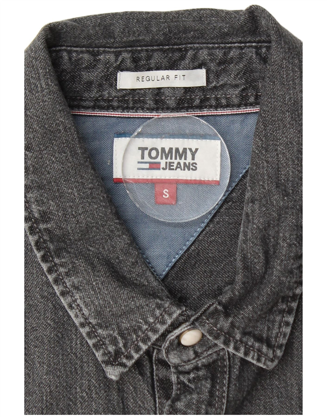 Tommy Hilfiger Chemise en jean coupe classique pour homme Petit gris Coton