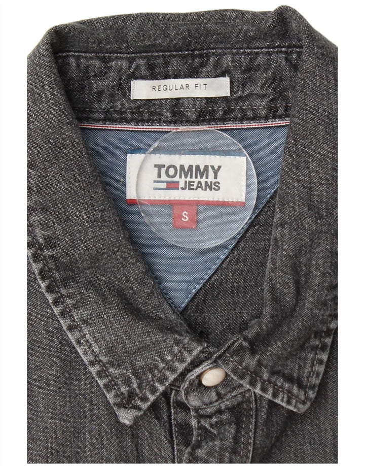 Tommy Hilfiger Chemise en jean coupe classique pour homme Petit gris Coton