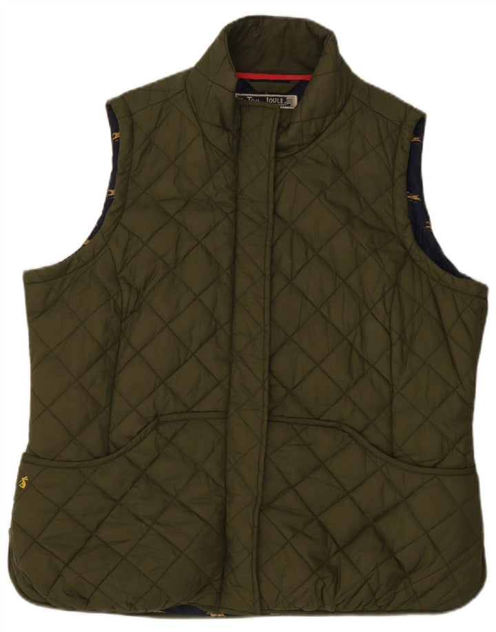 Joules Gilet matelassé pour femme UK 18 XL Kaki Polyester