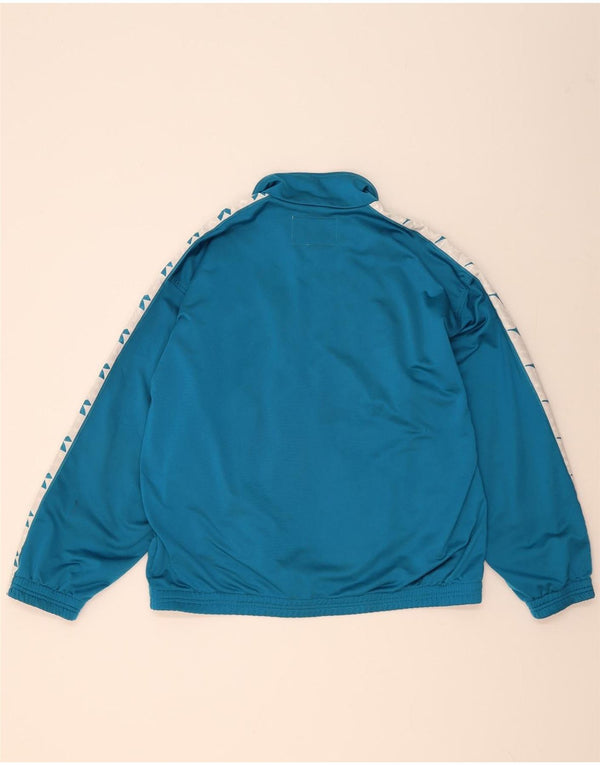 Diadora Veste de survêtement graphique pour hommes UK 42 Large Bleu Colorblock