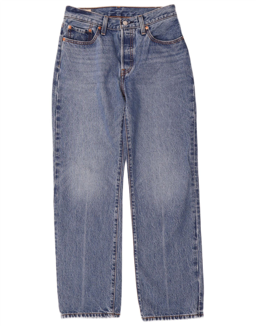 Levi's Femme 501 Jean droit W26 L30 Bleu Coton Années 90