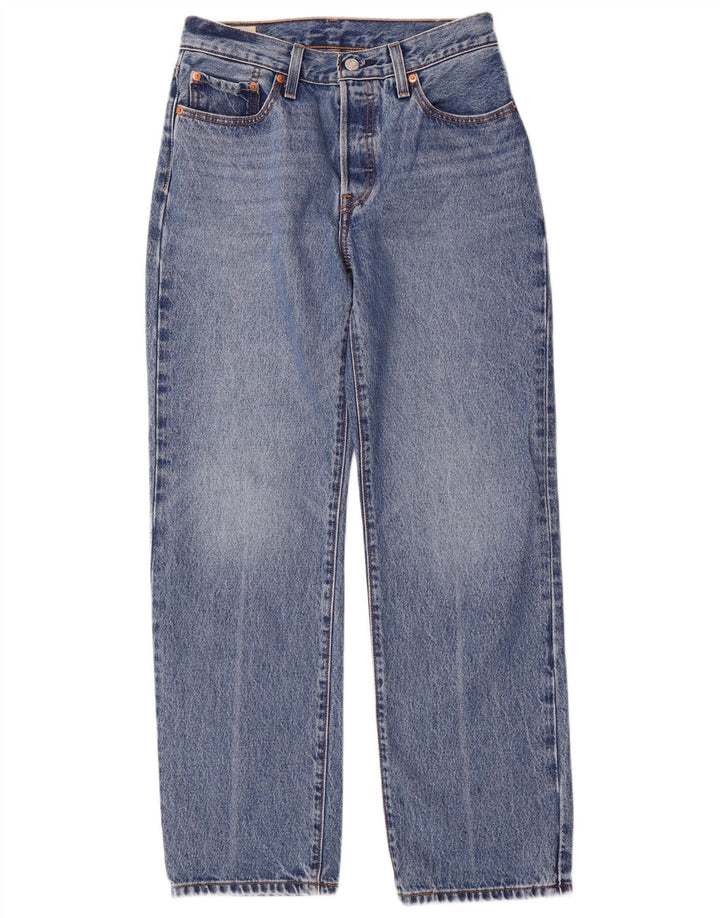 Levi's Femme 501 Jean droit W26 L30 Bleu Coton Années 90