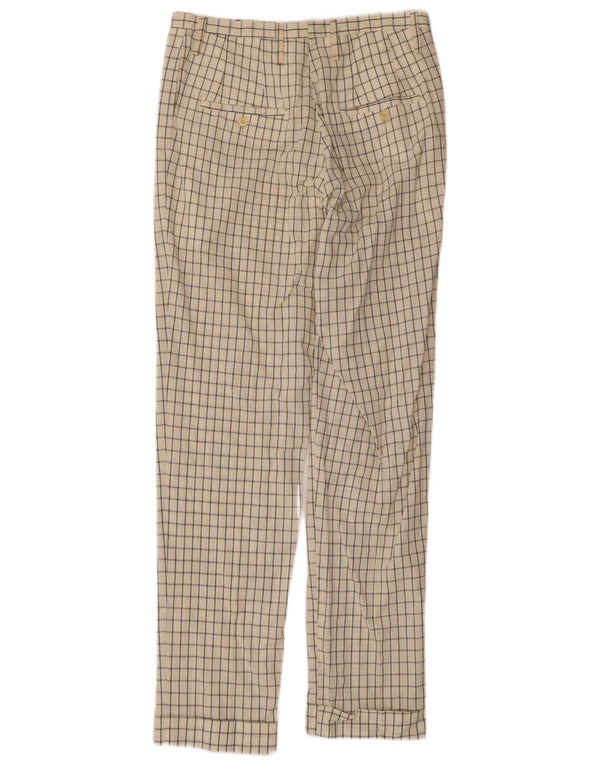 pantalon chino droit femme vintage IT 44 Medium W30 L31 Off White Check