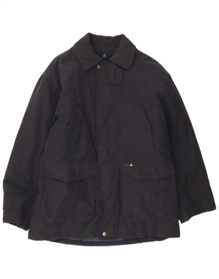 Belfe Veste coupe-vent pour homme UK 38 Bleu marine moyen Coton