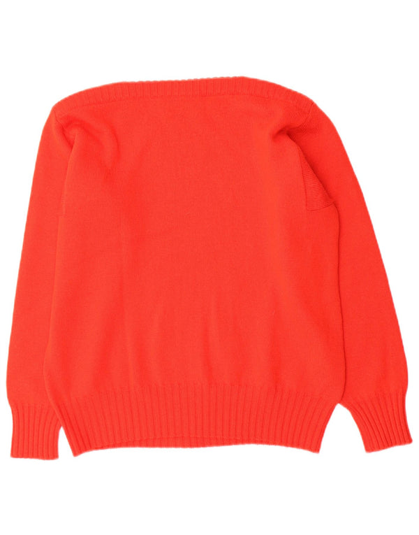 Luisa Spagnoli Pull col bateau pour femme UK 14 Laine rouge moyen