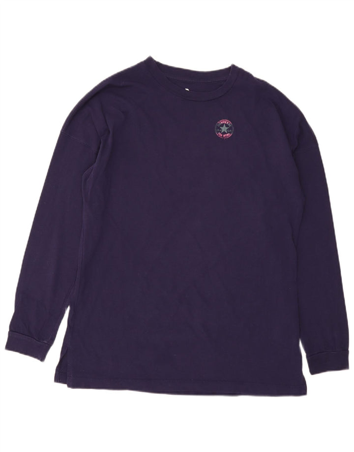 CONVERSE Haut à manches longues pour femme UK 14 Coton violet moyen