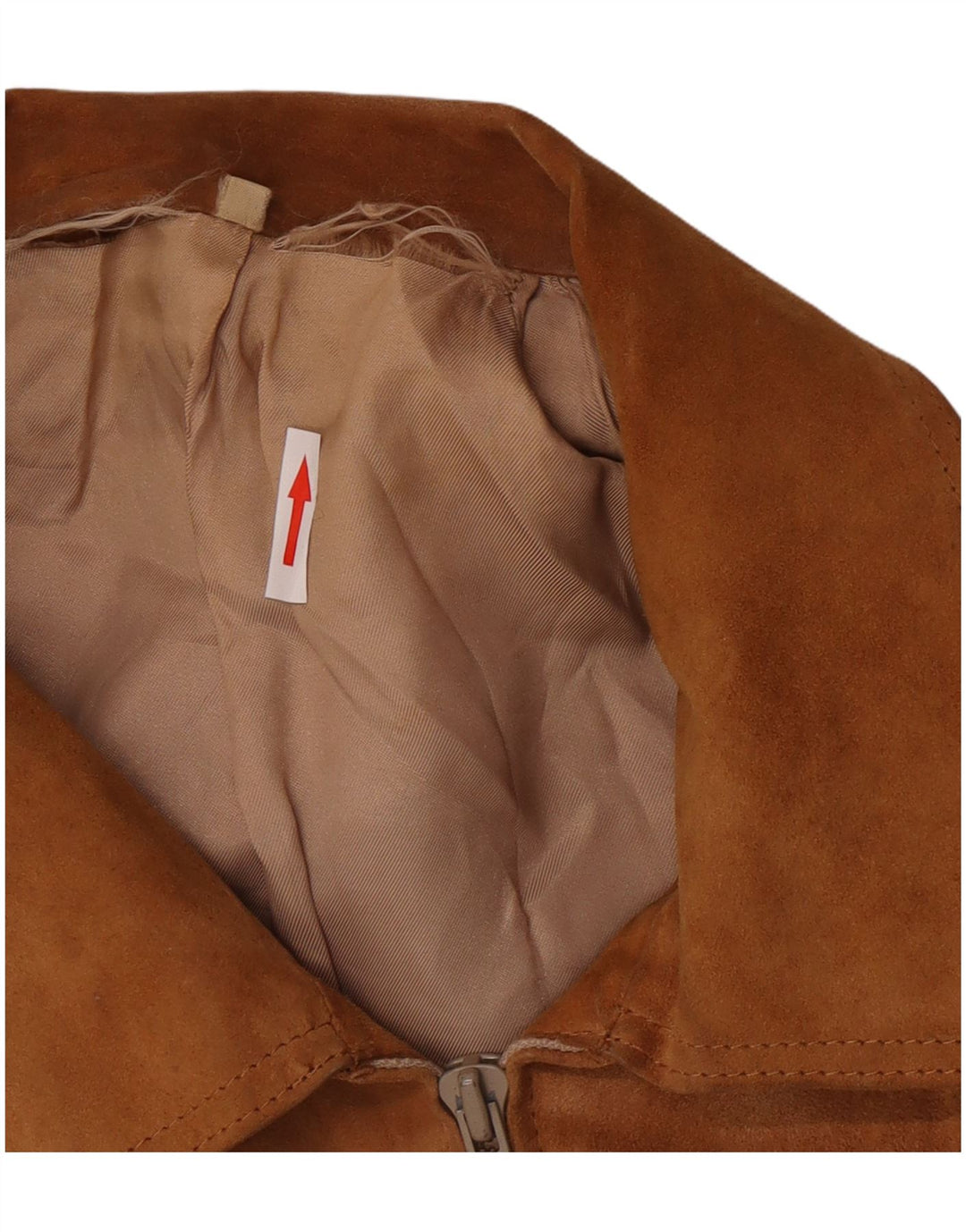 vintage Mens Suede Bomber Jacket UK 38 Brun Moyen
