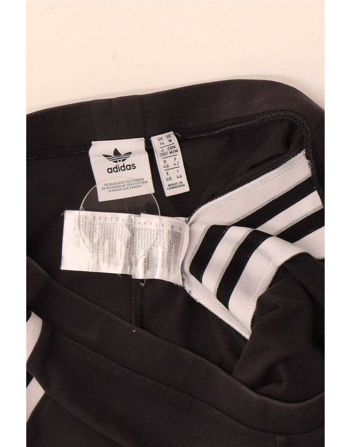 Adidas Leggings graphiques pour femmes UK 14 coton noir moyen