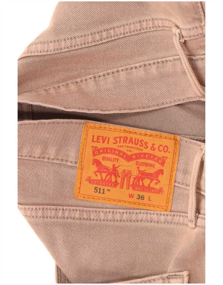 LEVI'S Short en Jean 511 W36 Homme Gris Moyen