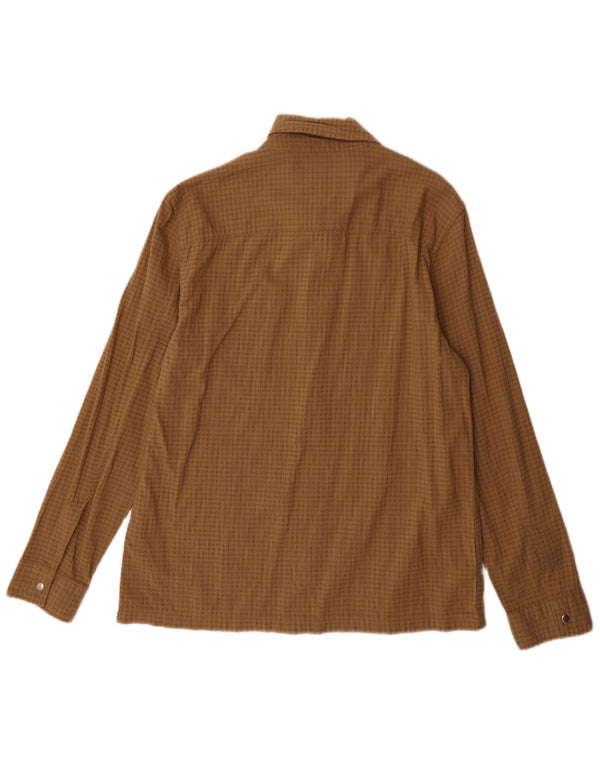 Marks & Spencer Chemise Surchemise Homme Marron Moyen Carreaux Coton