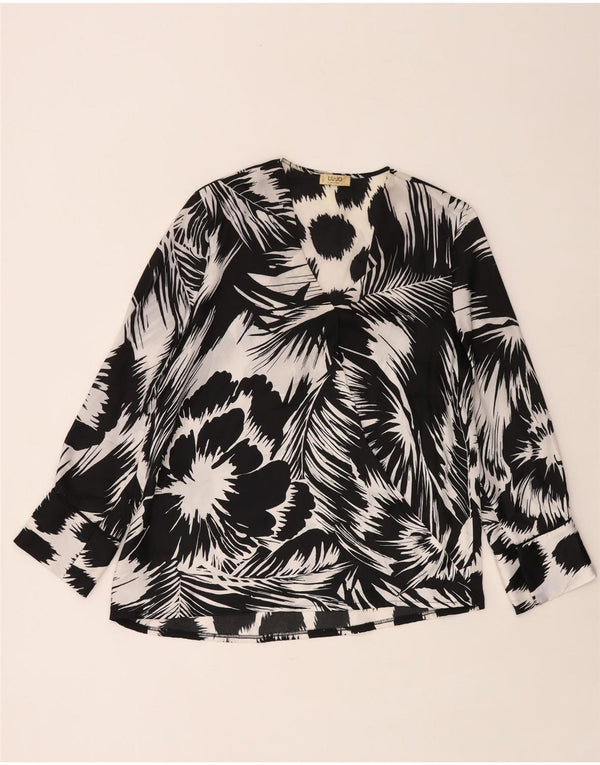 Liu Jo Chemisier à manches longues pour femme UK 44 Medium Noir Floral