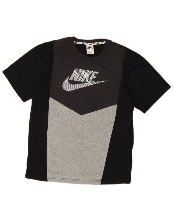 Nike T-shirt graphique en coton color block noir moyen pour homme