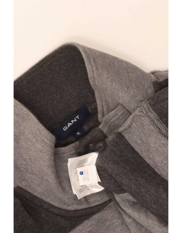 Gant Pull col boutonné homme XL gris rayé coton