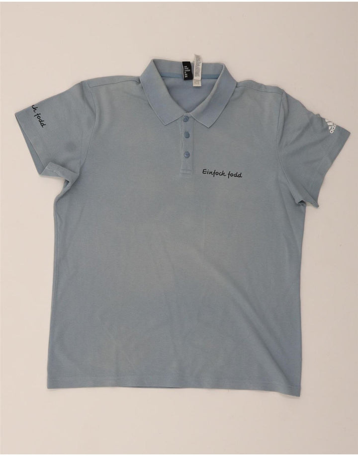 ADIDAS Mens Polo Shirt Large Blue Vintage Adidas and Second-Hand Adidas from Messina Hembry 