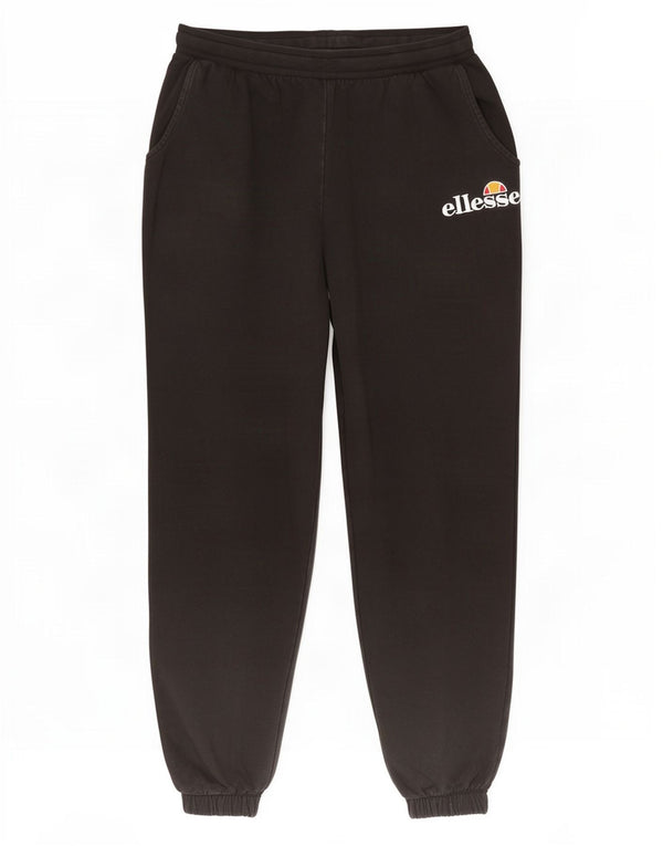 Ellesse Pantalon de survêtement graphique pour femme Joggers UK 14 Large Noir Coton