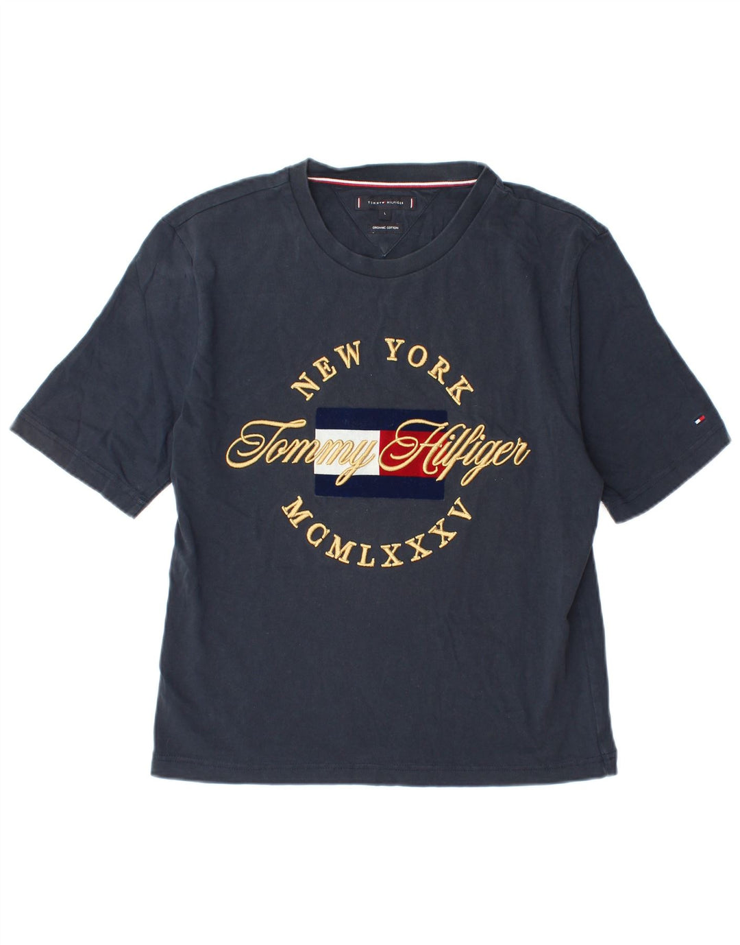 Tommy Hilfiger T-Shirt Graphique Femme Grand Bleu Marine