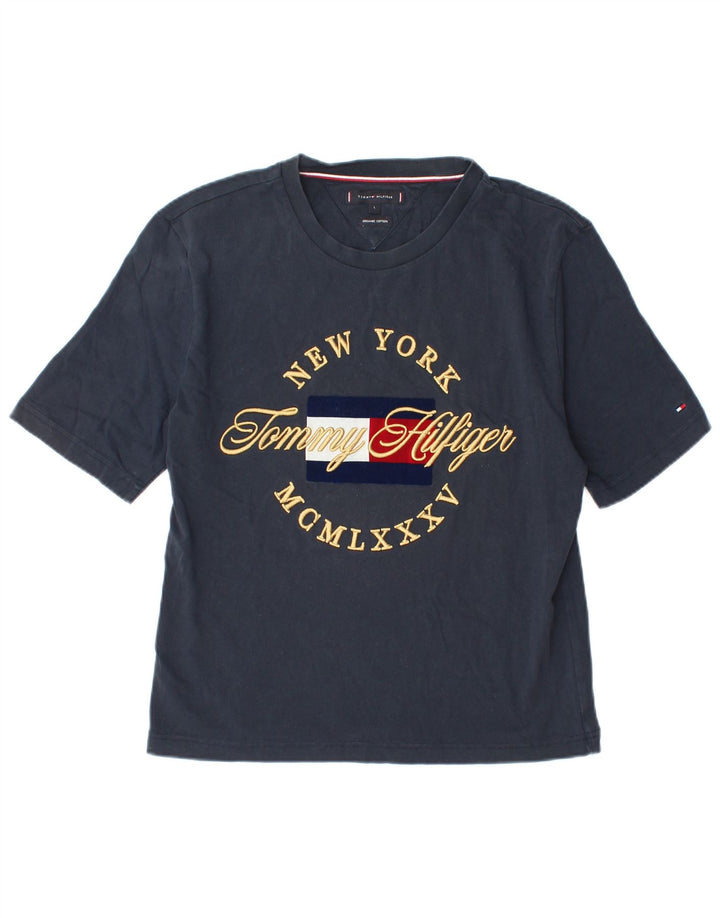 Tommy Hilfiger T-Shirt Graphique Femme Grand Bleu Marine