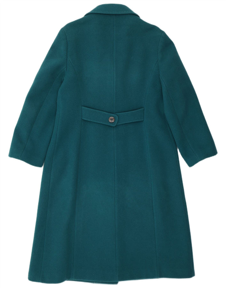 Simon Blair Manteau double boutonnage pour femme UK 16 Grande laine vierge verte