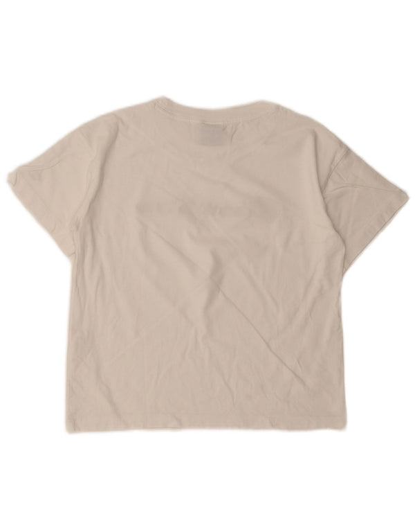 Champion Womens Graphic T-Shirt Top UK 10 Small White Cotton