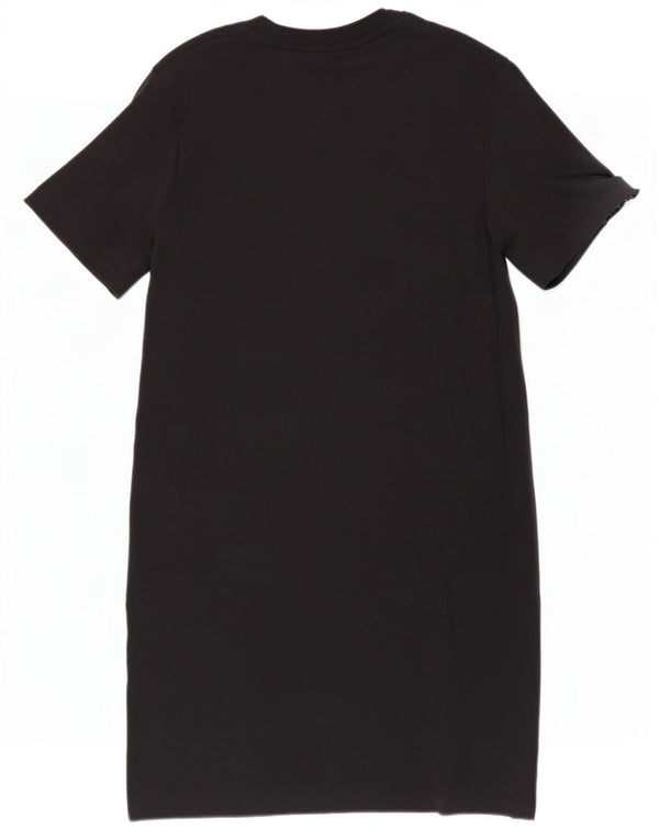 Adidas Robe T-Shirt Femme UK 8 Petit Coton Noir