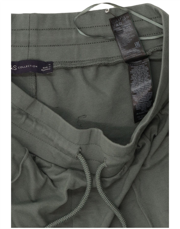 Marks & Spencer Pantalon de survêtement pour femme UK 12 Medium Green Colourblock