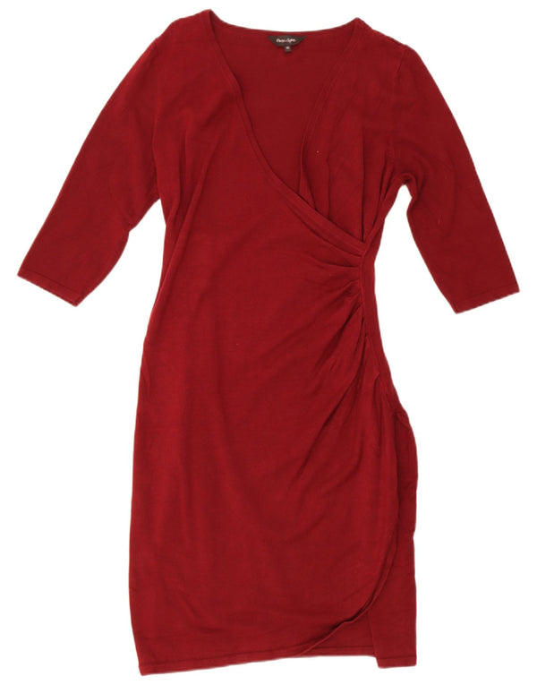 Phase Eight Robe fourreau à manches 3/4 pour femme UK 12 Viscose bordeaux moyen