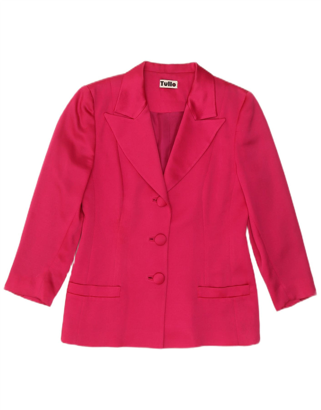 TULLO Veste Blazer 3 Boutons Femme EU 38 Laine Rose Moyen
