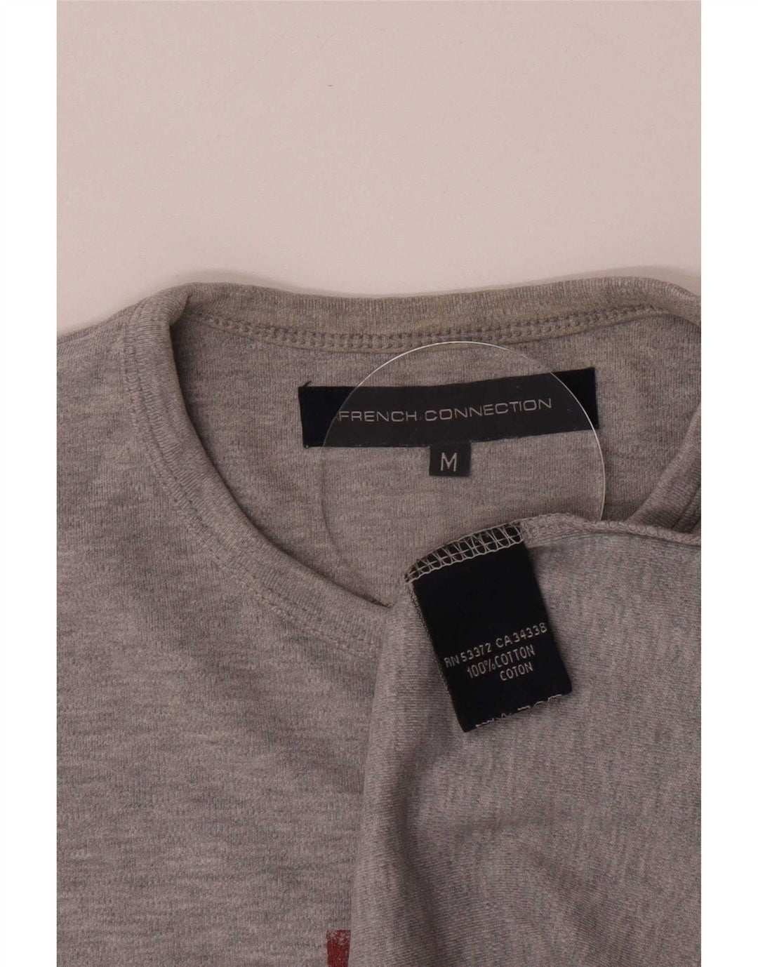French Connection Tee-Shirt Graphique Homme Gris Moyen Coton