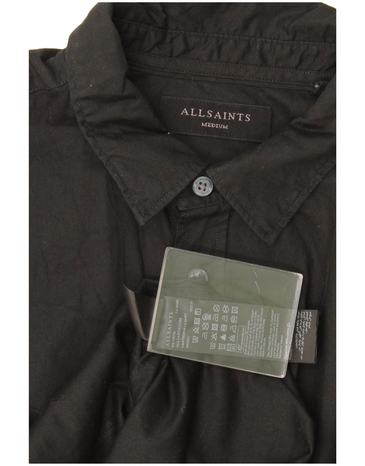All Saints Chemise Homme Coton Noir Moyen
