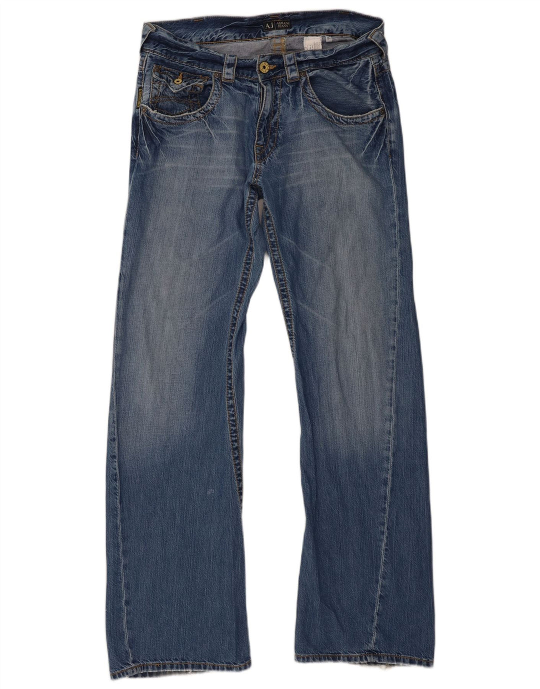 Armani Jeans Bootcut Femme W33 L33 Bleu Coton